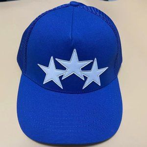 AMIRI Pentagram printed blue and white baseball cap